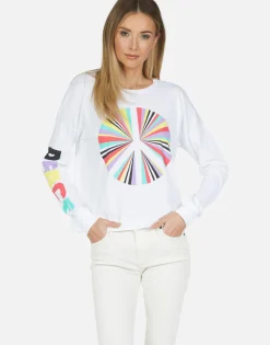 Lauren Moshi Rainbow Ray Peace Ls Pullover | Luella By *Women Long Sleeve