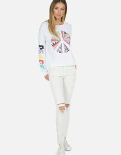 Lauren Moshi Rainbow Ray Peace Ls Pullover | Luella By *Women Long Sleeve