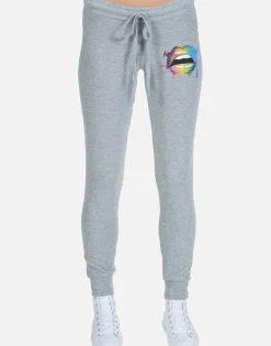Lauren Moshi Rainbow Smudge Lip Classic Sweatpant W/Cuff | Kizzy By *Women Long Sweatpants
