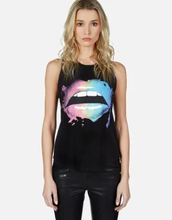 Lauren Moshi Rainbow Smudge Lip High Neck Tank | Peyton By *Women Tanks