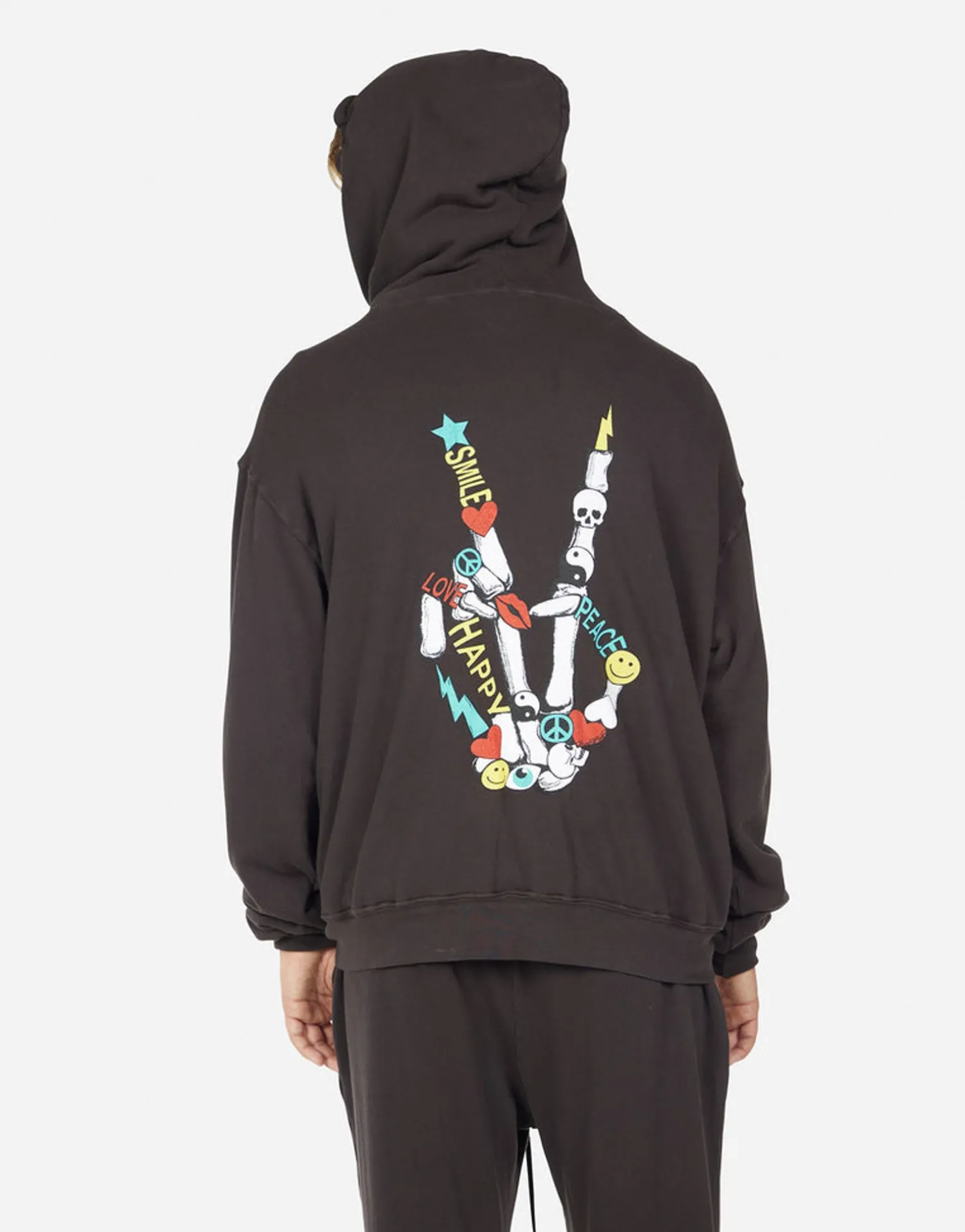 Lauren Moshi Ramirez Color Elements Skeleton Peace*Men Hoodies