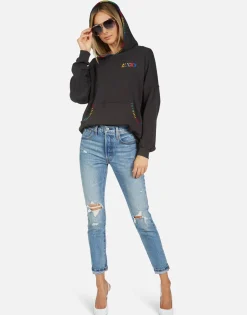 Lauren Moshi Raya Lucky Happy Face*Women Hoodies