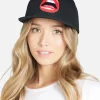 Lauren Moshi Red Open Lip Patch Canvas Hat In | Bay By * Hats