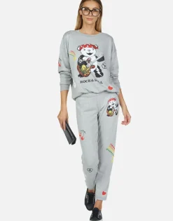 Lauren Moshi Rock Bear L/S Oversized Boyfriend Pullover | Babbs By *Women Long Sleeve