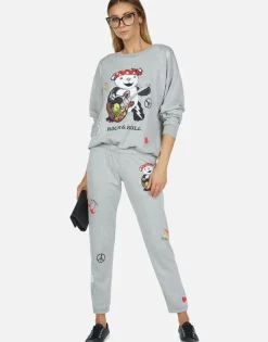 Lauren Moshi Rock Bear L/S Oversized Boyfriend Pullover | Babbs By *Women Long Sleeve