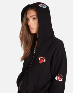 Lauren Moshi Rocker Eye Hoodie In | Lachelle By *Women Hoodies