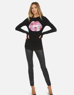 Lauren Moshi Rose Lip L/S Fitted Top In | Mckinley X By *Women Long Sleeve