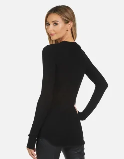 Lauren Moshi Rose Lip L/S Fitted Top In | Mckinley X By *Women Long Sleeve