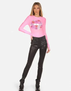 Lauren Moshi Rose Lip L/S Fitted Top In | Mckinley X By *Women Long Sleeve
