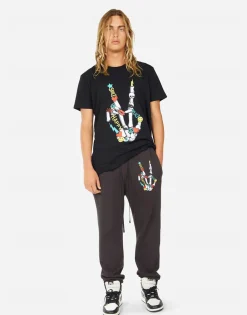 Lauren Moshi Sadler Color Elements Skeleton Peace*Men Tees