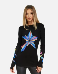 Lauren Moshi Shooting Star L/S Fitted Thumbhole Top | Mckinley X By *Women Long Sleeve