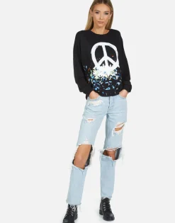 Lauren Moshi Sierra Brush Peace*Women Long Sleeve