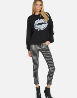 Lauren Moshi Sierra Scribble Lip*Women Long Sleeve
