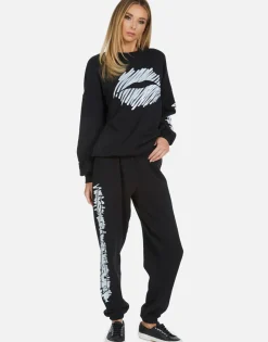 Lauren Moshi Sierra Scribble Lip*Women Long Sleeve