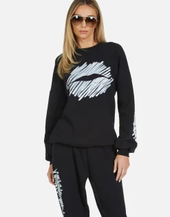Lauren Moshi Sierra Scribble Lip*Women Long Sleeve