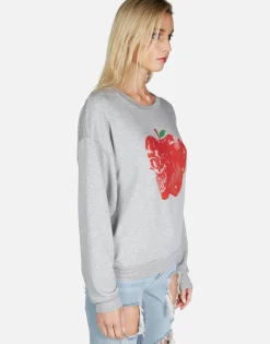 Lauren Moshi Skull Apple L/S Oversized Boyfriend Pullover | Babbs By *Women Long Sleeve