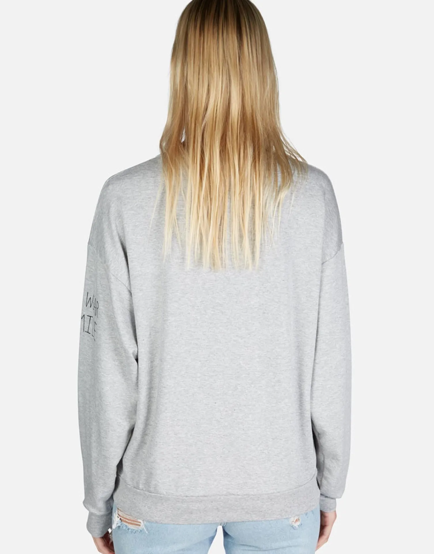 Lauren Moshi Skull Apple L/S Oversized Boyfriend Pullover | Babbs By *Women Long Sleeve