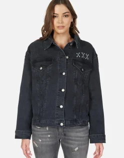Lauren Moshi Skull Bone Eye Denim Boyfriend Jacket | Spencer By *Women Jackets