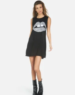 Lauren Moshi Skull Lip Sleeveless Mini Dress | Deanna X By *Women Dresses