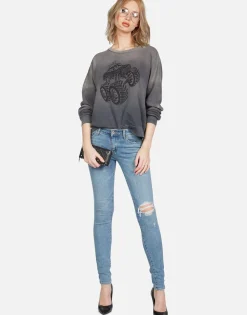 Lauren Moshi Skull Monster Truck L/S Boyfriend Pullover | Sierra By *Women Long Sleeve