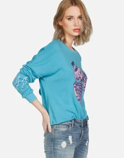 Lauren Moshi Skull Monster Truck L/S Pullover | Lee By *Women Long Sleeve