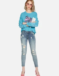 Lauren Moshi Skull Monster Truck L/S Pullover | Lee By *Women Long Sleeve
