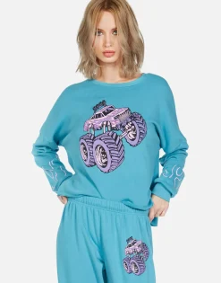 Lauren Moshi Skull Monster Truck L/S Pullover | Lee By *Women Long Sleeve
