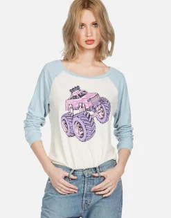 Lauren Moshi Skull Monster Truck Raglan Tee | Nola By *Women Long Sleeve