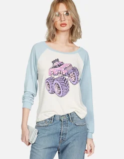 Lauren Moshi Skull Monster Truck Raglan Tee | Nola By *Women Long Sleeve