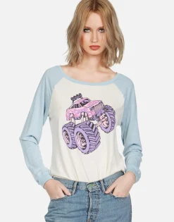 Lauren Moshi Skull Monster Truck Raglan Tee | Nola By *Women Long Sleeve