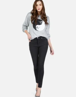 Lauren Moshi Skull Yin Yang L/S Boyfriend Pullover | Sierra By *Women Long Sleeve