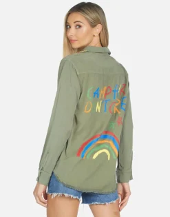 Lauren Moshi Sloane Camp Hair Don'T Care*Women Long Sleeve