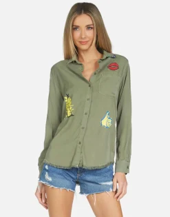 Lauren Moshi Sloane Camp Hair Don'T Care*Women Long Sleeve