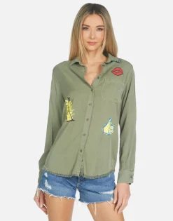 Lauren Moshi Sloane Camp Hair Don'T Care*Women Long Sleeve