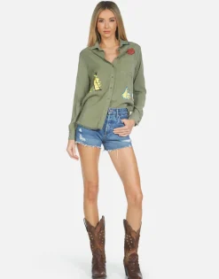 Lauren Moshi Sloane Camp Hair Don'T Care*Women Long Sleeve