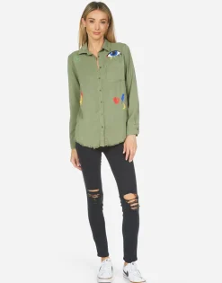 Lauren Moshi Sloane Color Punk Happy Eye*Women Long Sleeve