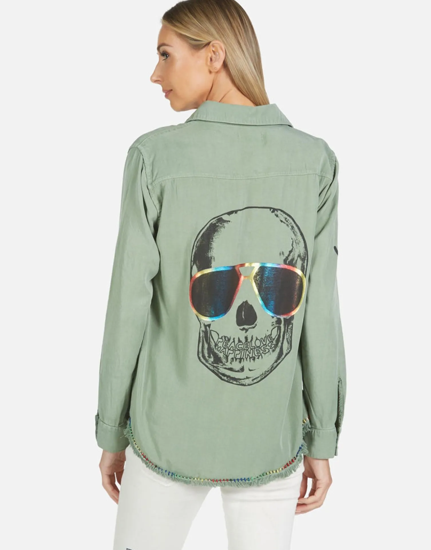 Lauren Moshi Sloane Cool Skull*Women Long Sleeve