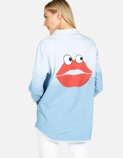 Lauren Moshi Sloane Kiss Face*Women Long Sleeve