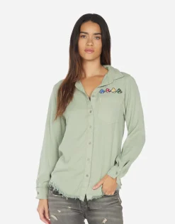 Lauren Moshi Sloane Mushroom Happyface*Women Long Sleeve