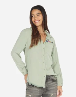 Lauren Moshi Sloane Mushroom Happyface*Women Long Sleeve