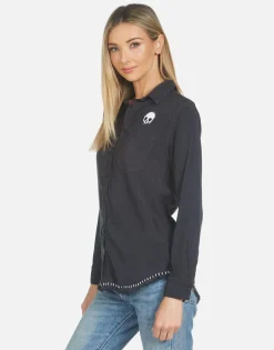 Lauren Moshi Sloane Music Skull*Women Long Sleeve