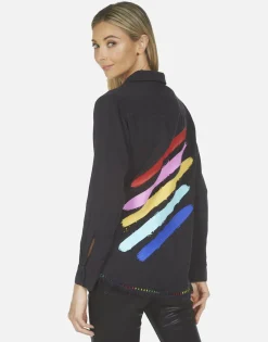 Lauren Moshi Sloane Painted Evil Eye*Women Long Sleeve