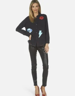 Lauren Moshi Sloane Painted Evil Eye*Women Long Sleeve