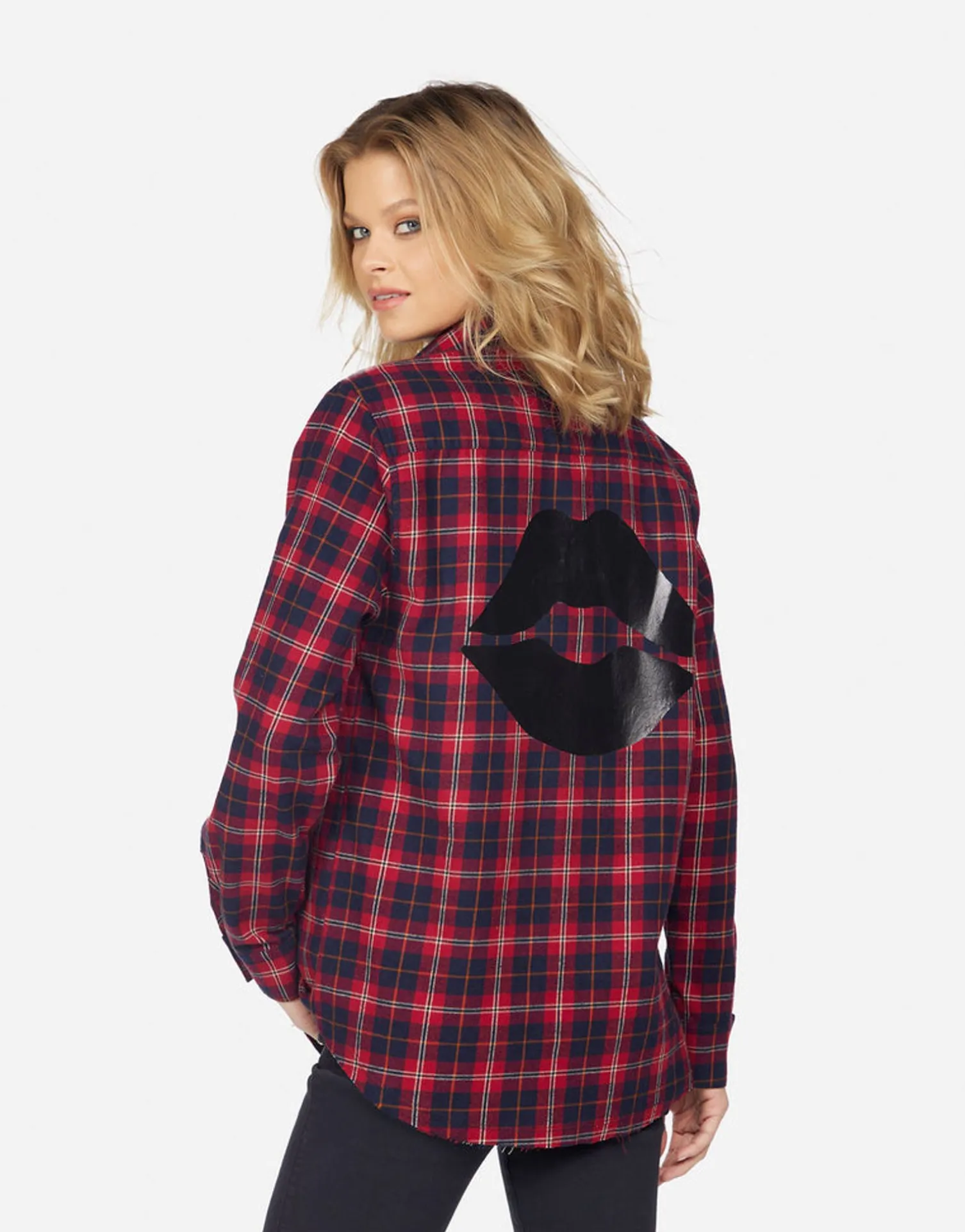 Lauren Moshi Sloane Plaid Lip*Women Long Sleeve