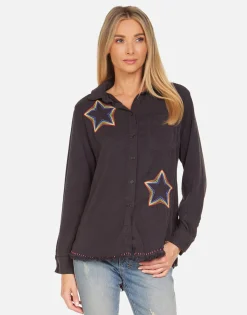 Lauren Moshi Sloane Rainbow Lip Outline*Women Long Sleeve