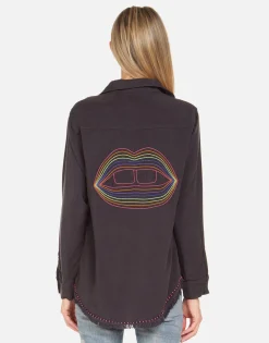 Lauren Moshi Sloane Rainbow Lip Outline*Women Long Sleeve