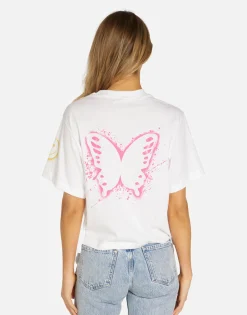 Lauren Moshi Splatter Elements Boxy Crop Tee In | Rue By *Women Short Sleeve