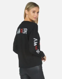 Lauren Moshi Spray Kiss Amour Crop Tee | Luella X By *Women Long Sleeve