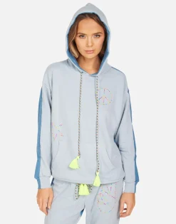 Lauren Moshi Stephanie X Neon Stud Peace*Women Hoodies