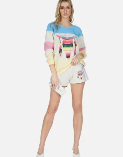 Lauren Moshi Stripe Bull Color Block Raglan Pullover | Lina By *Women Long Sleeve